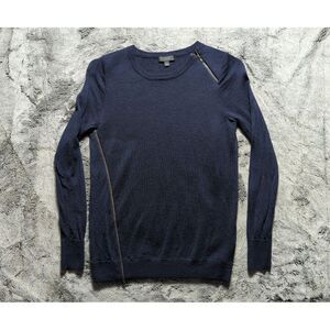 J. Crew Long Sleeve 100% Merino Wool Sweater Women's Size Small Blue